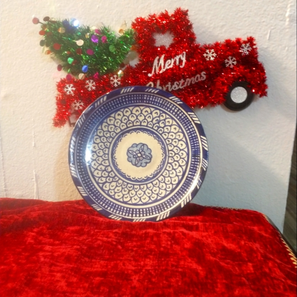 Vintage Bleu De Fes Serving Bowl